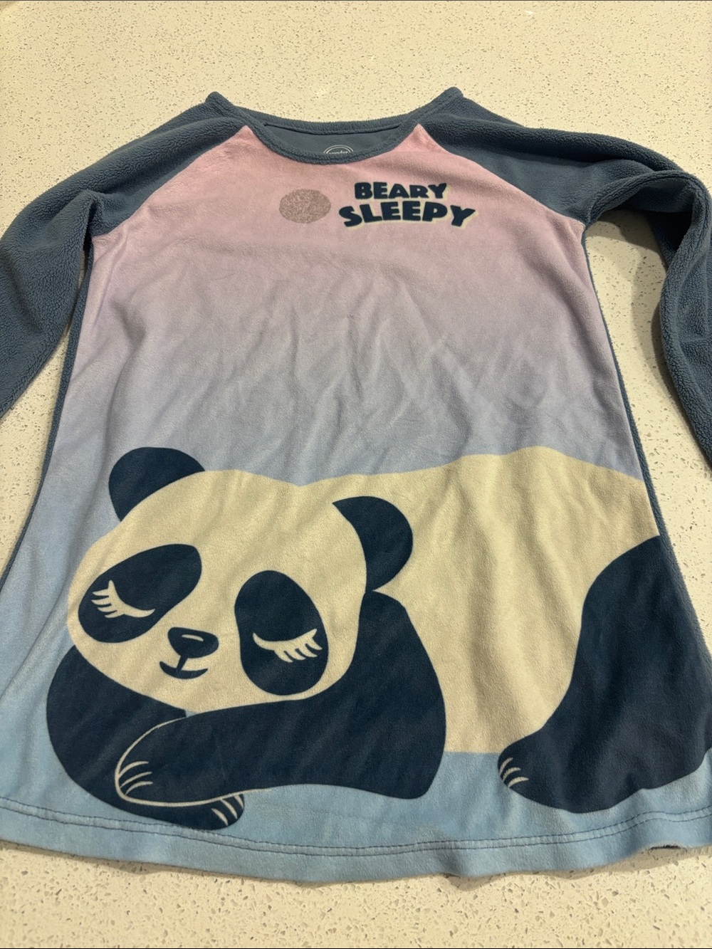 Fleece Beary Sleepy Panda girls Nightshirt